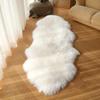 Длинный ковер-дорожка Пушистый Мягкий Искусственный мех Плюш Ковры для спальни у кровати Комната девочки Белый Ковер для домашнего декора Пушистая подушка на стул