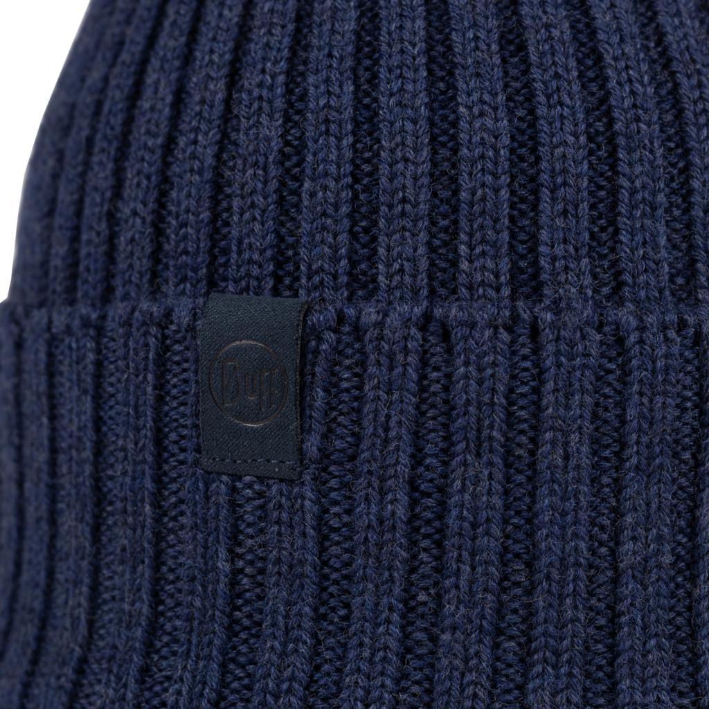 BUFF Norval Merino Hat Beanie, Unisex Navy Cap
