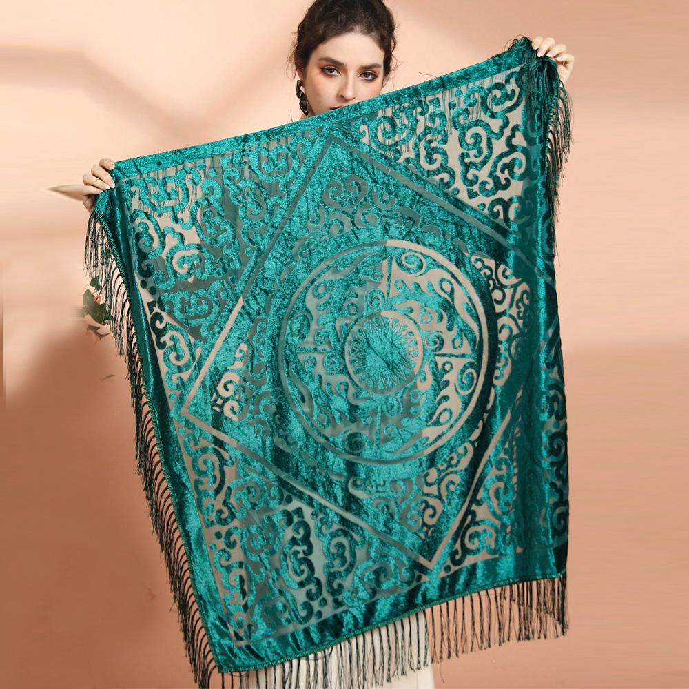 Women's Velvet Shawl and Wrap for Outwear Evening Party Prom Dress Accessories Scarf Large Square Shawl and Wraps