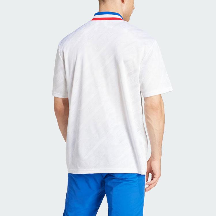 Adidas Футболка Olympique Lyonnais 95/96 Bringback Color Block Casual Sports с коротким рукавом для мужчин, белые IM8518