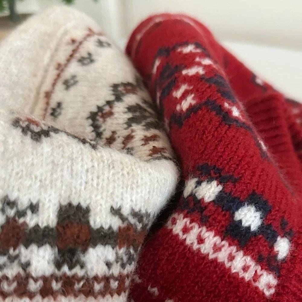 Жаккардовый шлем-балаклава в стиле Фэр-Айл, шарф-шапка, зимняя шапка, милая шапка с защитой ушей, уличная одежда