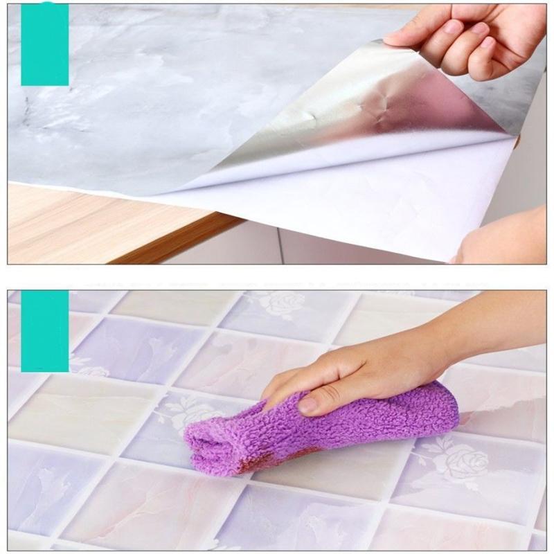 DIY маслостойкие кухонные наклейки на стену, самоклеящиеся Papel De Parede, плитка для ванной комнаты, 3D водостойкие виниловые обои для шкафа