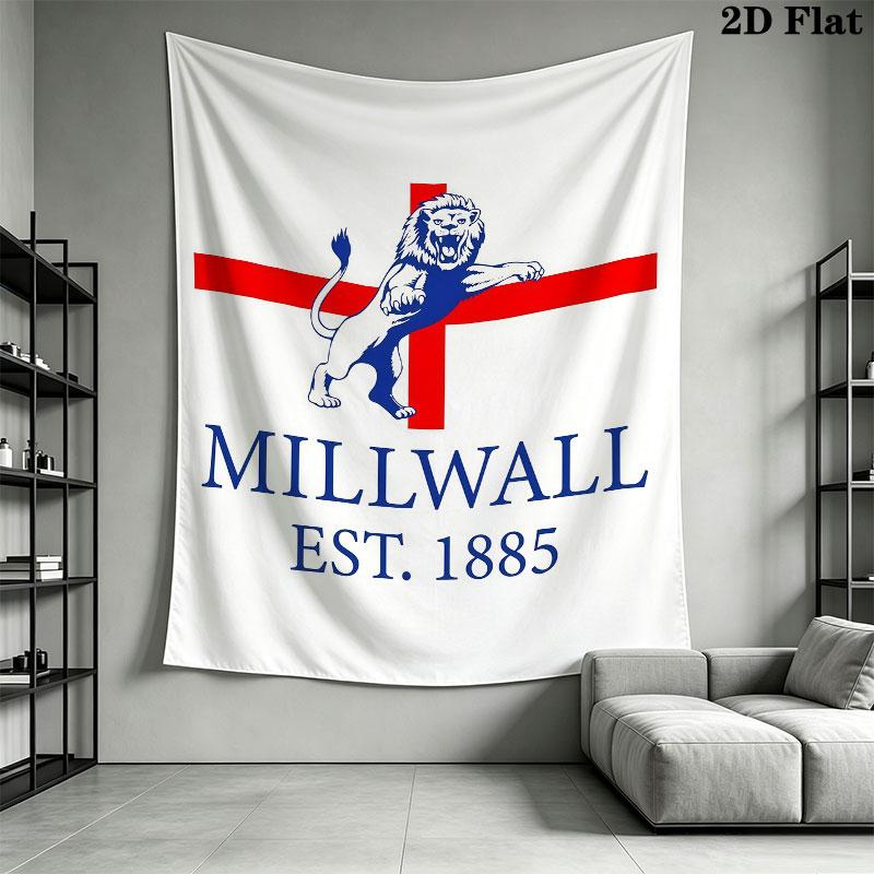 Millwall logo Wall Hanging Printed Fabric Blanket Decorative Tapestries for Bedroom Living Room Home Decor
