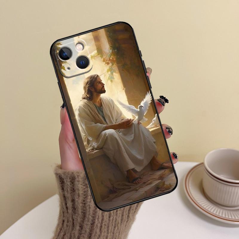 Христианский Иисус Чехол для телефона iPhone 14 13 12 11 15 16 Pro Max 7 8 Plus X XR XS Max 12 13 Mini Защитный Чехол