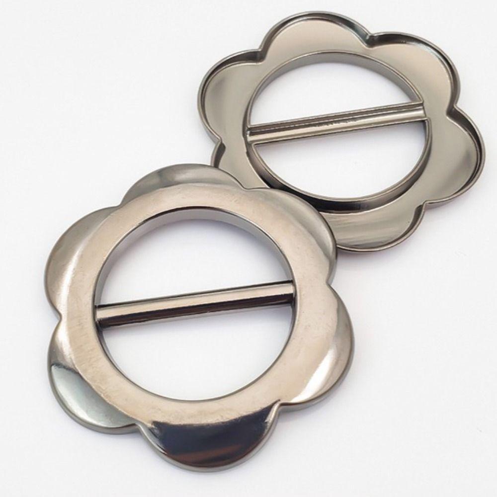 Flower Waist Adjustment Fixed Snap Round Heart Clothing Corner Knotted Buckles Jewelry Women