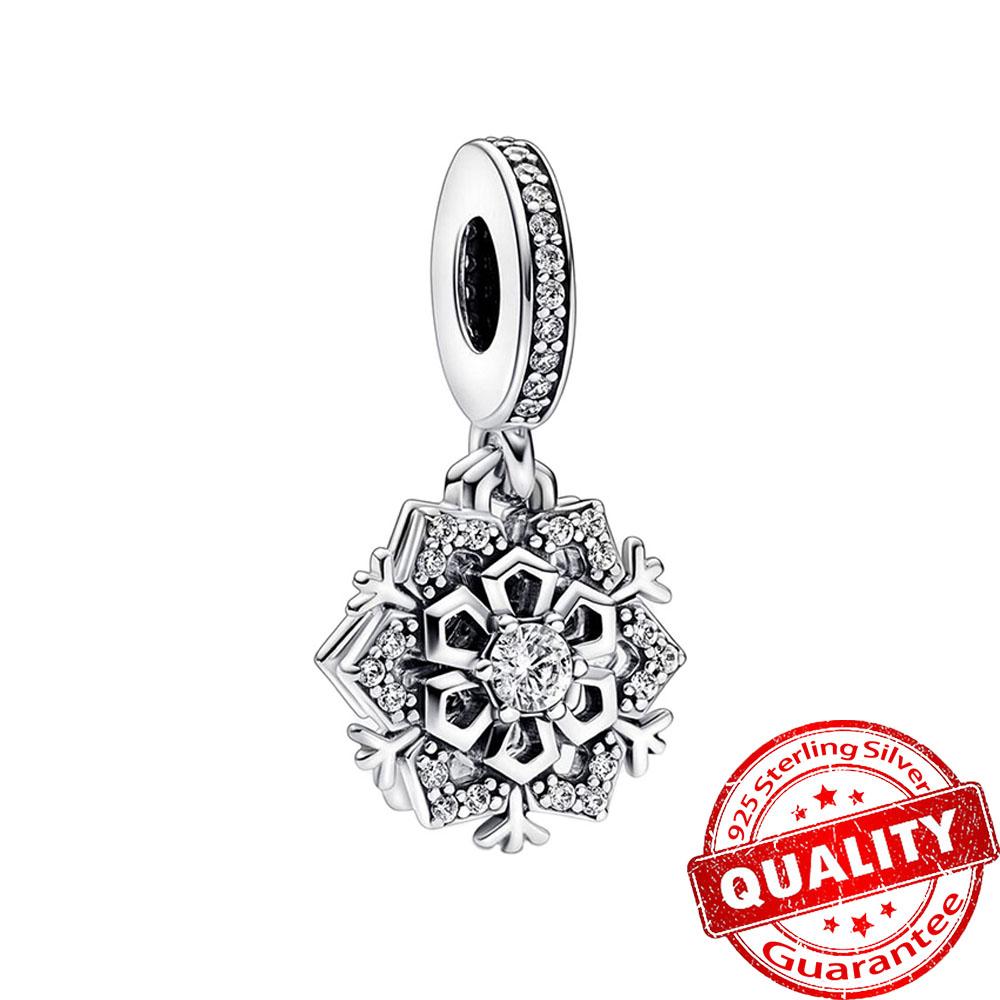 Медные носки-мышки и бусины-снежинки и подвеска-олень Подходит для браслета Хэллоуин Рождественский кулон Подарки