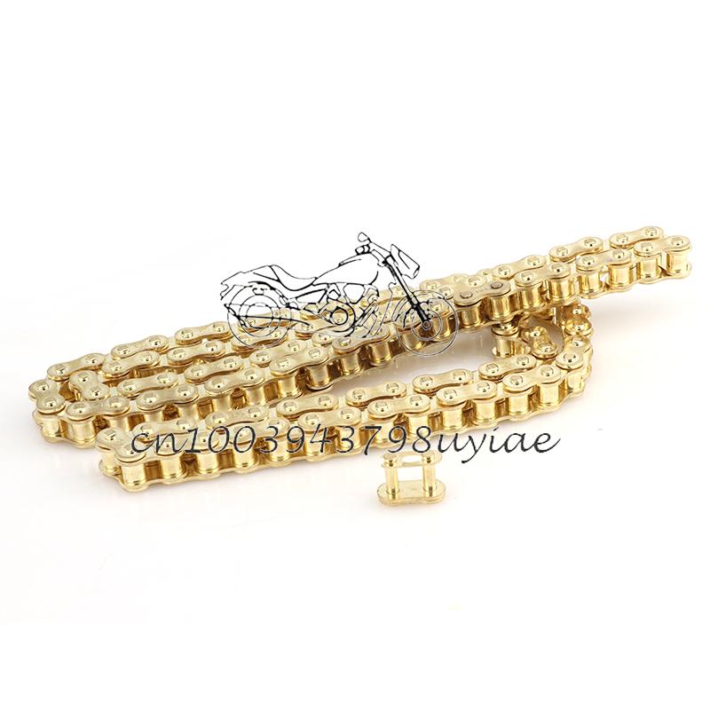 428 Golden Chains 102/104L/108L/126L/132L/136L/140L Links Drive Chain Link For 110cc-250cc ATV UTV Kart Dirt Pit Bike Motorcycle