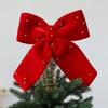 Верхушка для рождественской елки бархатный бант рождественские верхушки для елки звезда бархатный бант-бабочка украшение для дома фестивальная вечеринка новогоднее украшение