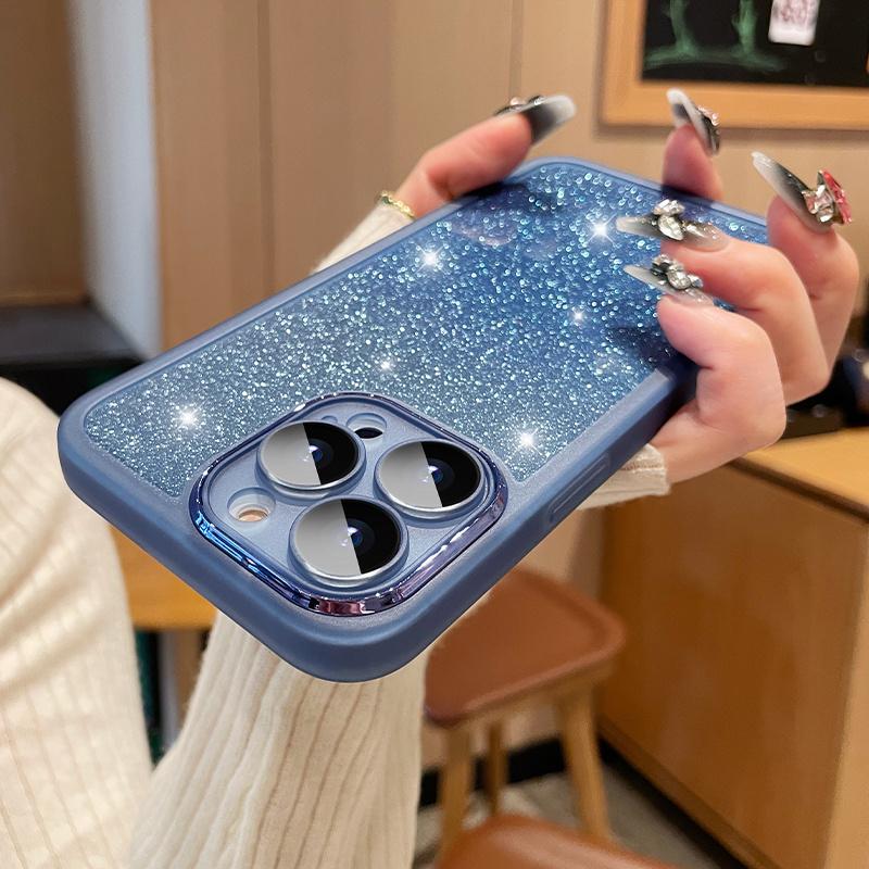 Блестящий прозрачный силиконовый чехол для Samsung Galaxy S22 S23 S24 Ultra Plus S20FE S21FE, защита объектива, мягкий чехол из ТПУ
