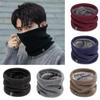 Unisex Solid Winter Thickened Velvet Neck Warm Scarf Plush Scarf Casual Versatile Outdoor Windproof Warm Scarf for Men Women