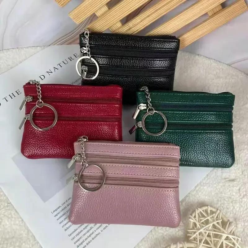 Women Wallet Coin Purse Credit Card Holder Single Double Zipper Pocket Women Bag Multi-card Fashion Black Zipper Wallet