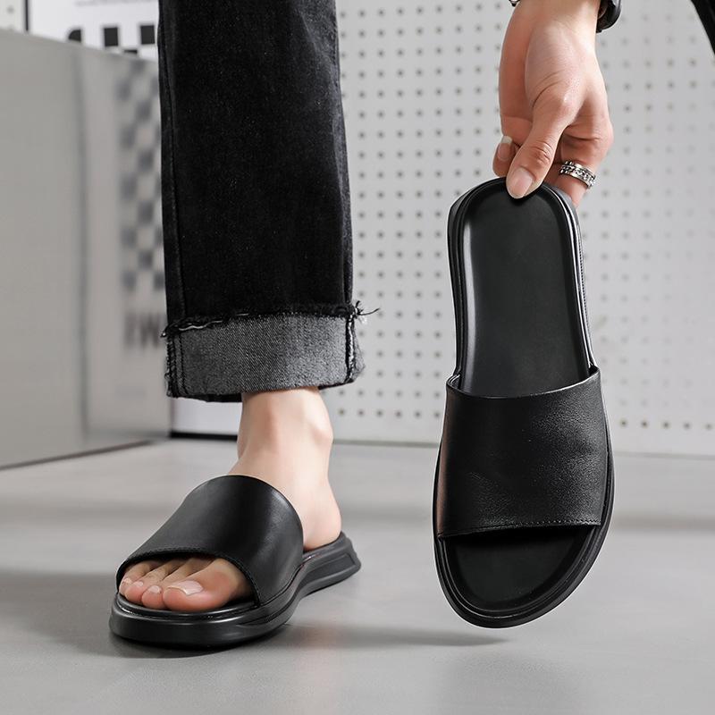 Мужские летние тапочки с мягкой подошвой, нескользящие, дышащие, повседневные тапочки 1400-W