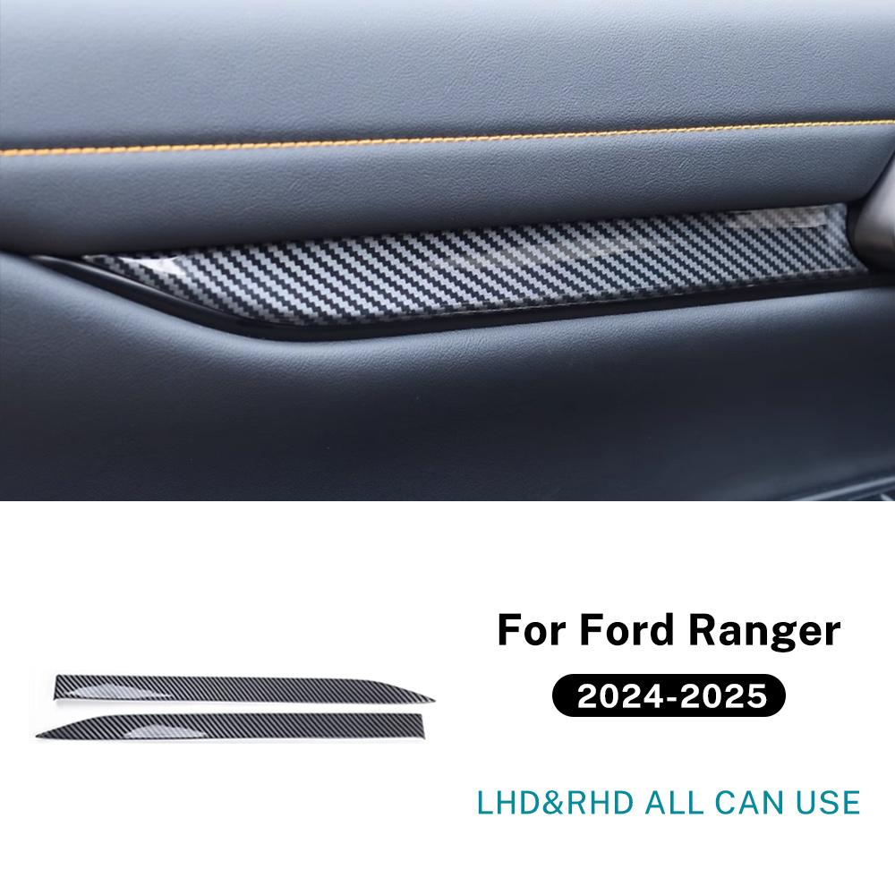 Для Ford Ranger 2024 2025 LHD RHD Панель Декора Двери Автомобиля Узор из Углеродного Волокна Внутренние Аксессуары