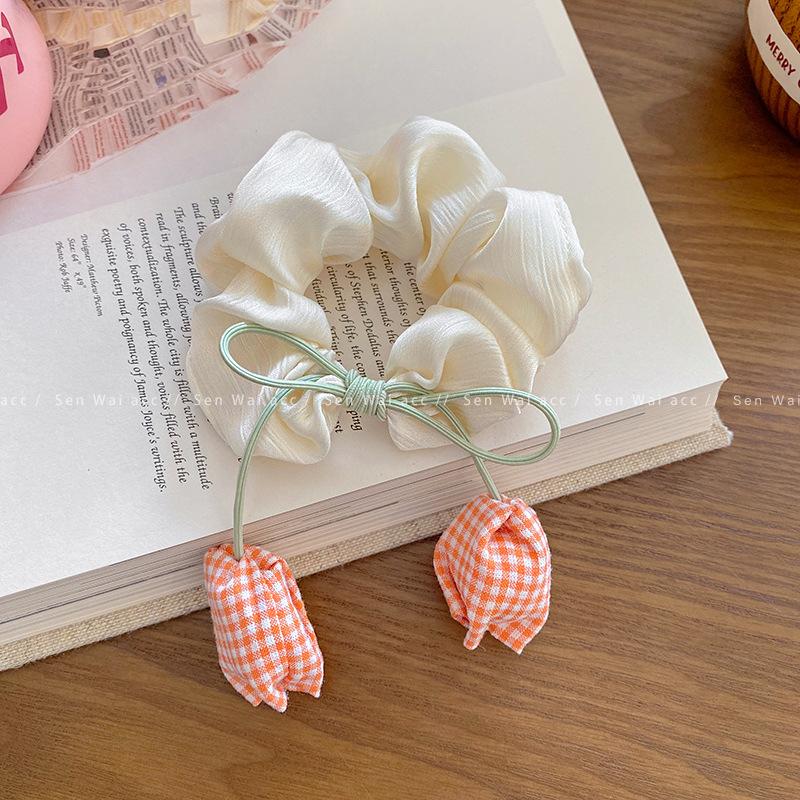 Такой же, как у интернет-знаменитости, цветочный ободок-тюльпан, женская летняя резинка для волос, веревка для волос, резинка для хвоста