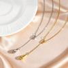 Titanium Steel Dewdrop Necklace Y-shaped Metal Necklace Fashion Collarbone Chain  Jewelry Gifts