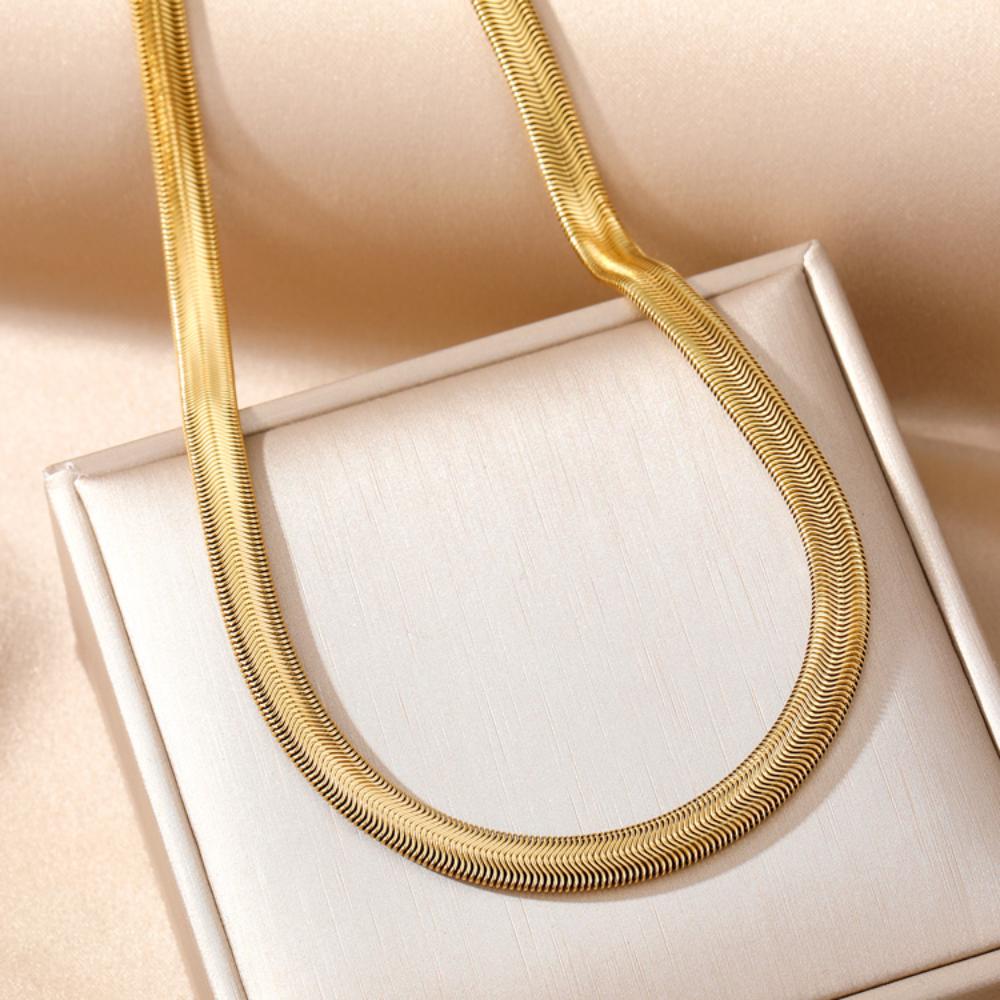 Новая модная женская цепочка в виде змеиной кости, модная роскошная Золотая толстая цепочка, элегантная подвесная цепочка на ключицы, вечерние цепи для свитера