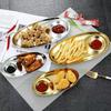 Блюдо для картофеля фри с несколькими отделениями, тарелка для закусок для обеда и ужина, можно мыть в посудомоечной машине, для дома или пикника