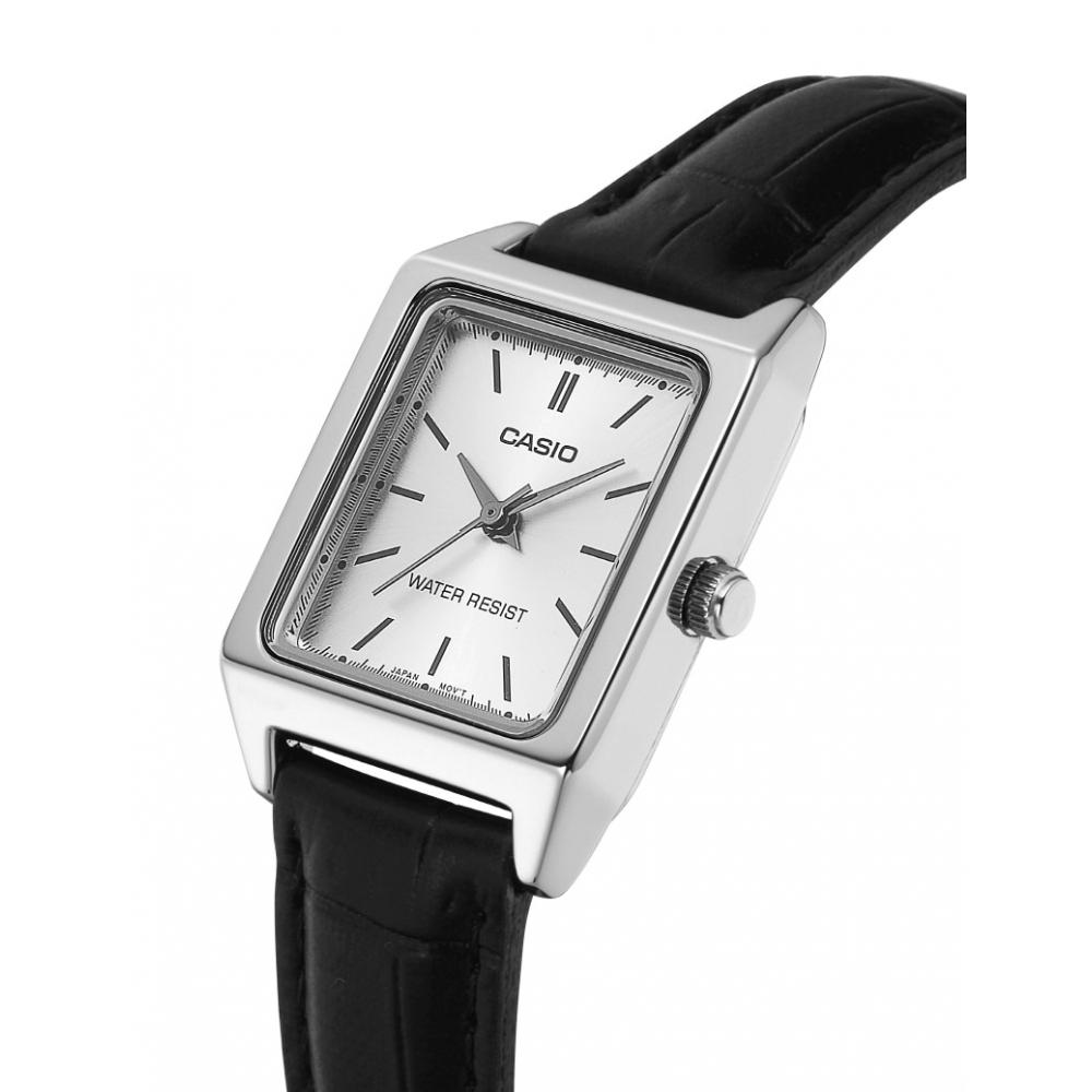 CaSio Ltp V007l 7e1udf Ltp V007l 7e1 Аналоговые квадратные Sat студенческие женские часы S из кожи