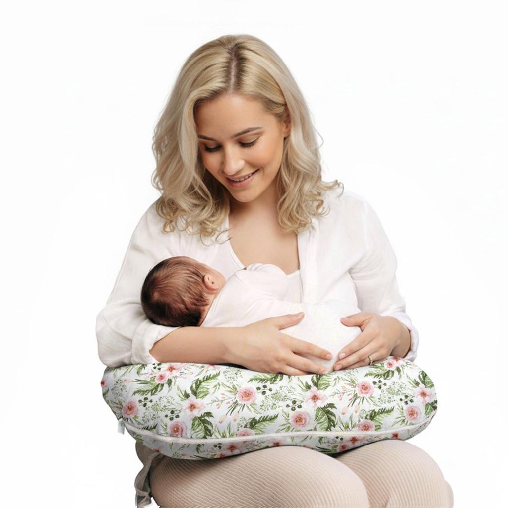 Pokrowiec poszewka na poduszkę mały rogal do karmienia piersią babyuniverse 100% bawełna - in garden
