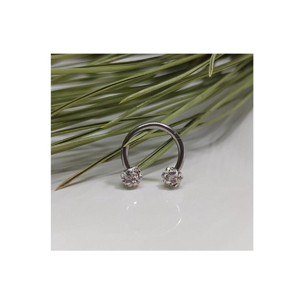 Хирургическая сталь, циркониевый камень, ухо, губа, носовая перегородка, козелок, хрящ, пирсинг-42000032isil