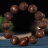 20mm 12pcs Beads Natural Sandalwood & Rosewood Buddhist Bracelet Hand Carved Ethnic Mala Beads for Men Premium Chinese Unique Gift