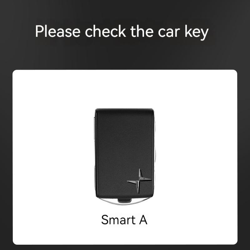 drvfj6 Car Smart Remote Key Case Full Leather Cover Protection Holder Shell For Volvo Polestar 2 Polestar 3 2023 2024 Keyless Keychain