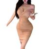 Сексуальное летнее женское платье в стиле Spice Girls, с V-образным вырезом, плиссированное, с короткими рукавами, универсальное, с запахом на талии и бедрах, короткое платье, специальное для