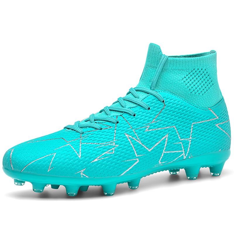Football Shoes 35-47 Unisex High-top Football Boots Long Nail Artificial Lawn Training Large Size Kid's Football Shoes