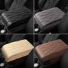 Wave Embroider PU Leather Car Armrest Mat Center Console Arm Rest Protection Cushion Auto Armrests Storage Box Cover Pad