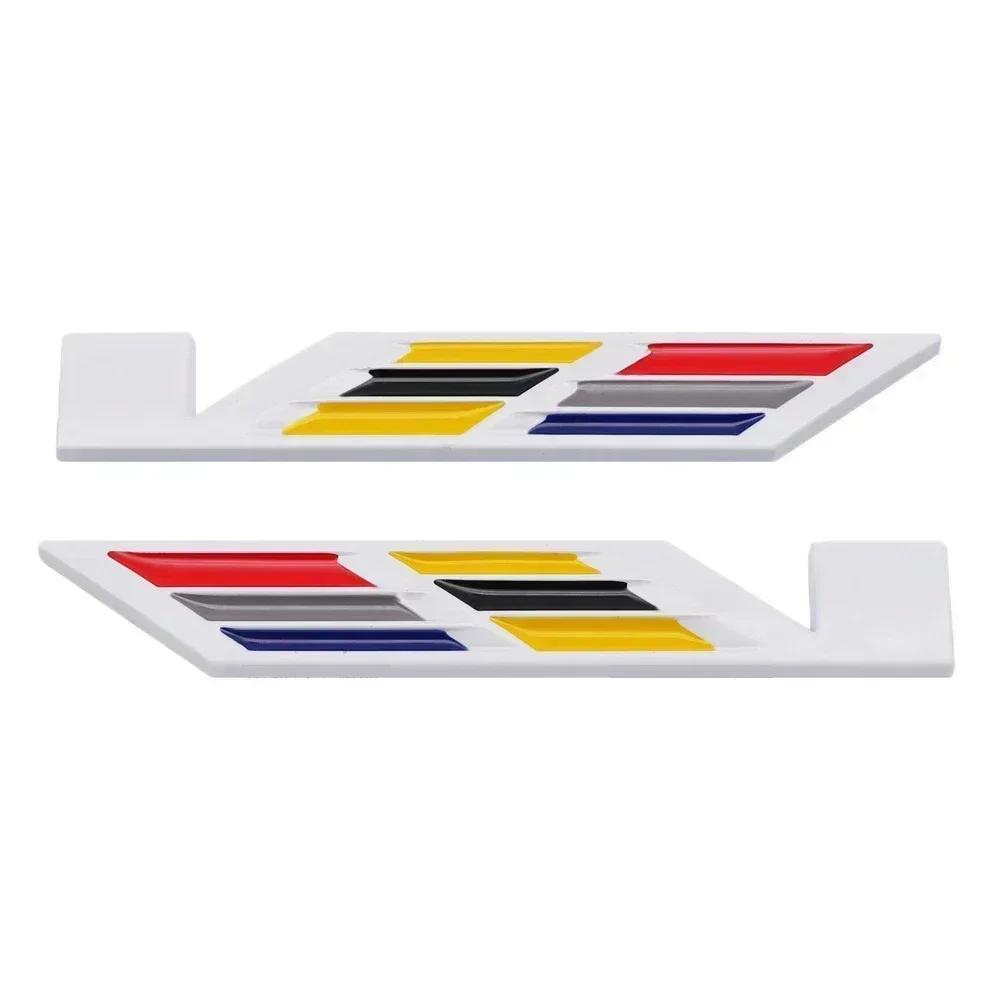 2pcs Car Stickers Side Badge V Logo for Cadillac Escalade ATS BLS CTS CT4 CT5 CT6 EXT STS SLS SLR SRX XLR zd0