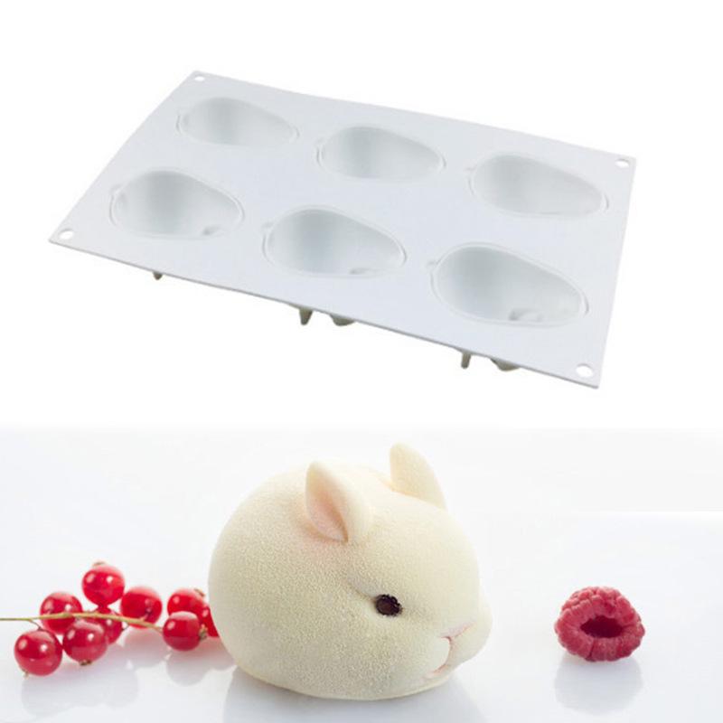 Mid-Autumn Festival Silicone Mold Easter Rabbit Decor Chocolate Fondant Cake Molds Ice Cream Mousse Cake Mold Dessert