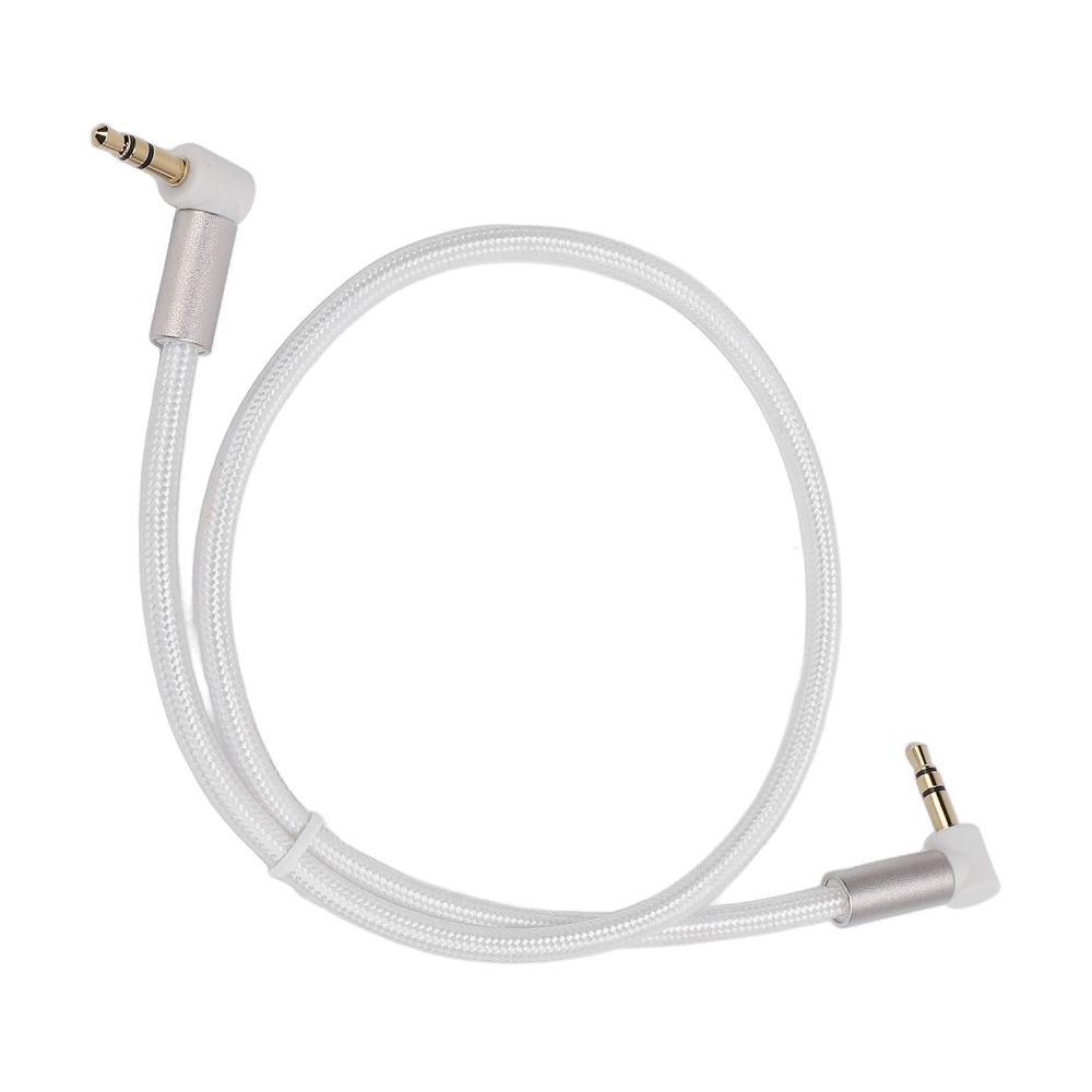 90 Degree Angle Stereo Auxiliary Cord Stereo Sound Support Male to Male Aux Cable for Headphone