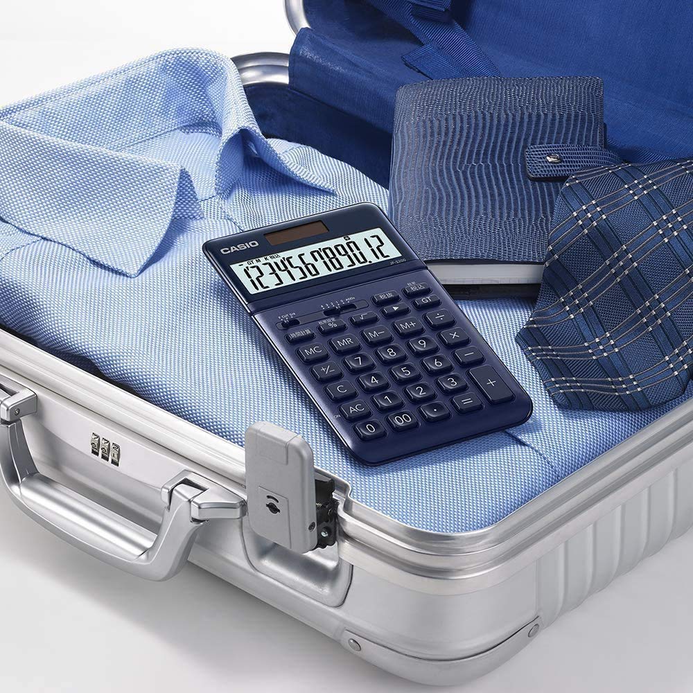 Casio Стильный калькулятор темно-синий 12 разрядов просто введите JF-S200-NY-N