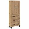 Highboard with Drawers 2 pcs Artisan Oak 69.5 x 34 x 180 cm