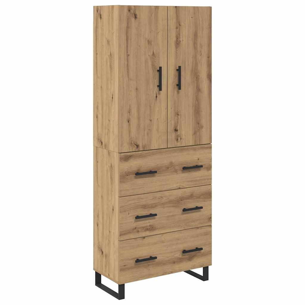 Highboard with Drawers 2 pcs Artisan Oak 69.5 x 34 x 180 cm