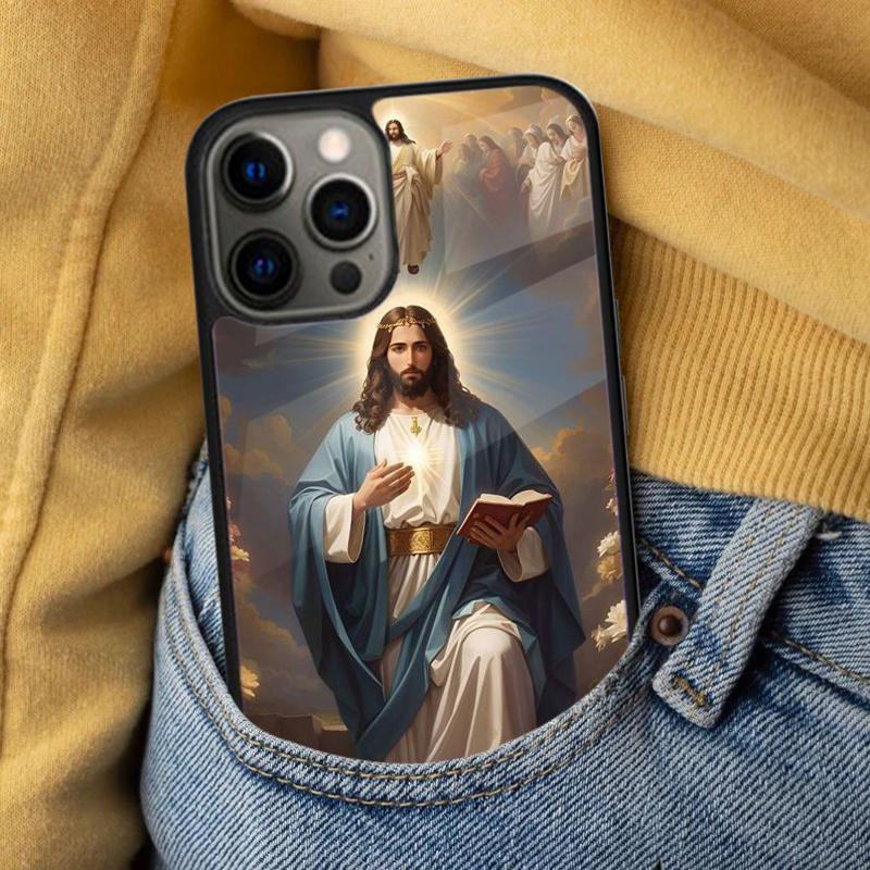Christian Jesus Soft Phone Case for iPhone 17 Air 16e Pro max 15 Pro 13 14 Plus 11 12 MagSafe Magnetic Coque