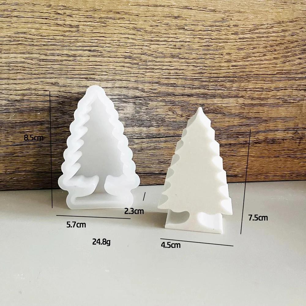 New 1pc Christmas Trees Pine Tree Molds Handmade Decoration Resin Casting Christmas Trees Mold Pine Tree Ornaments Casting Molds