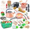 La Gacela Play House Kitchen 56 Piece Play House Pot Realistic Cutting Pretend Birthday Educational Toy Set, Toys, Toys, Set, Set, Ingredients, Play,
