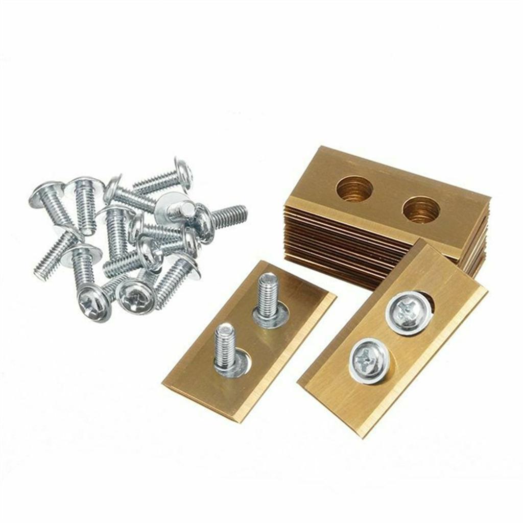 30Pcs Titanium Coated Mower Blades + 60Pcs Screws Replacement for Worx Robot Lawn Mower
