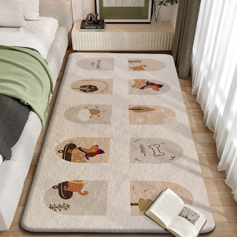 Ковер для спальни, осенне-зимний утолщенный утеплитель, теплый ковер у кровати, мягкий нескользящий ковер