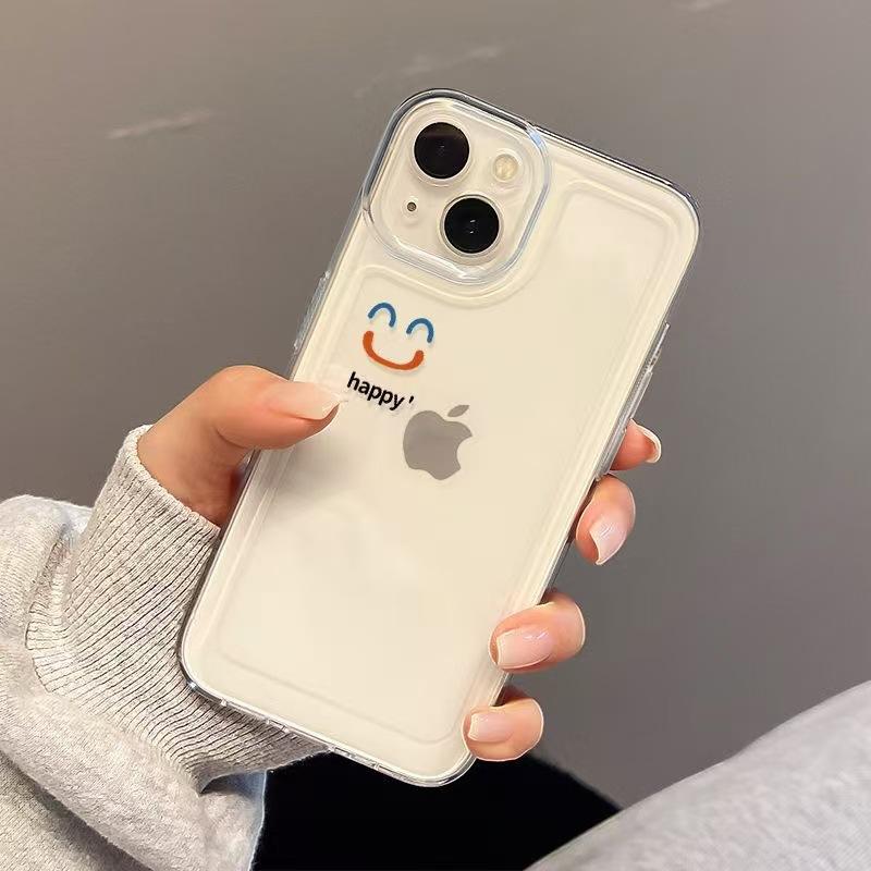 Простая рожица медведя, подходит для чехла на телефон iphone17, прозрачный Apple 15pro противоударный 14 полноразмерный 13/16 новый