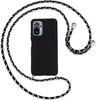 Protective Case - E.F.CONNECTION - Redmi Note 10S - Flexible - Black - With Mobile Phone Chain