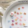 50Pcs Resin Bow Nail Charm Bulk Mix Size 3D Ribbon Bowkont Mini Kawaii Nail Art Accessories Diy Cute Nails Decorations