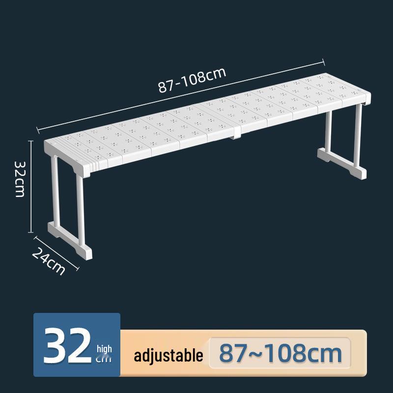 Многоярусный шкаф для хранения в гардеробе и на кухне без сверления с полками, закрывающими всю площадь
