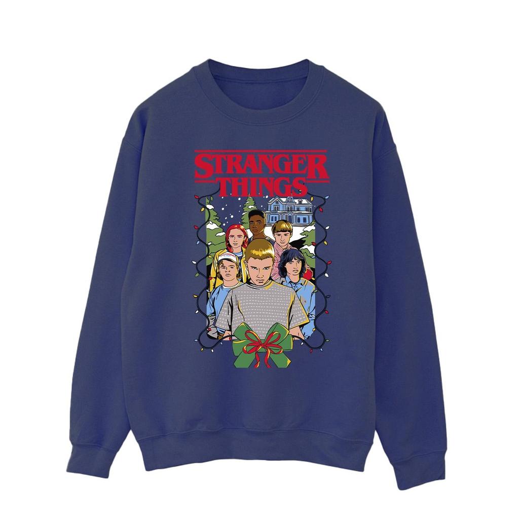 Netflix Mens Stranger Things Christmas Poster Sweatshirt
