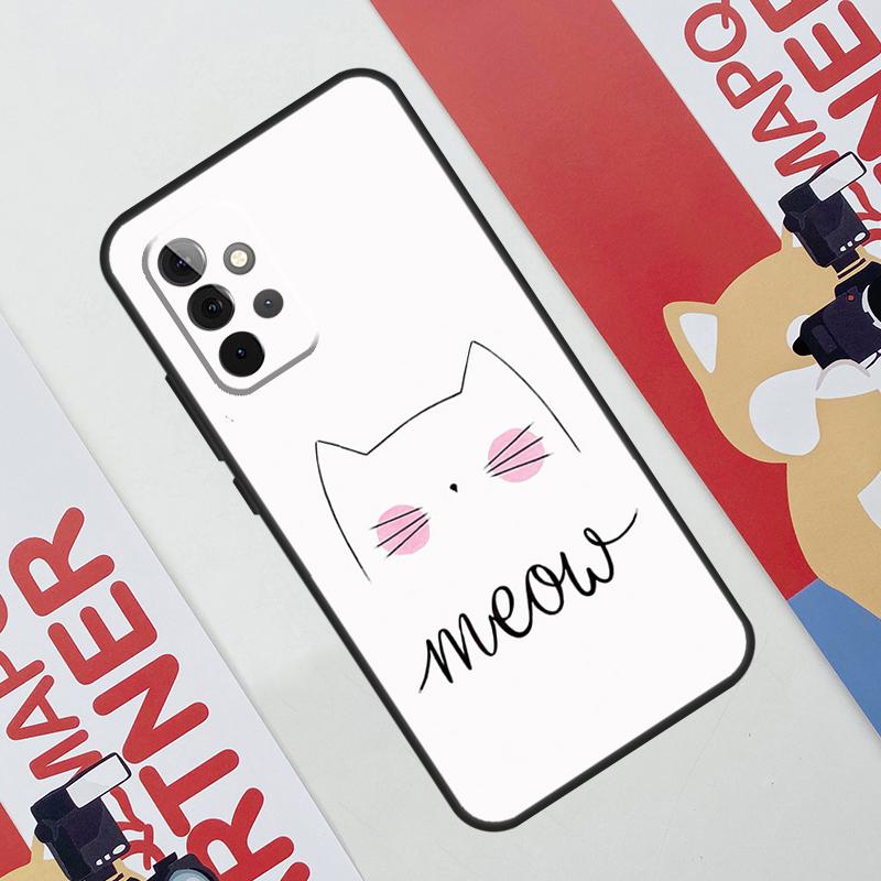 Черный Кошачий Мордочка Китти Чехол Для Samsung Galaxy A52 A32 A12 A56 A36 A16 A13 A23 A33 A53 A54 A34 A14 A15 A35 A55 A17