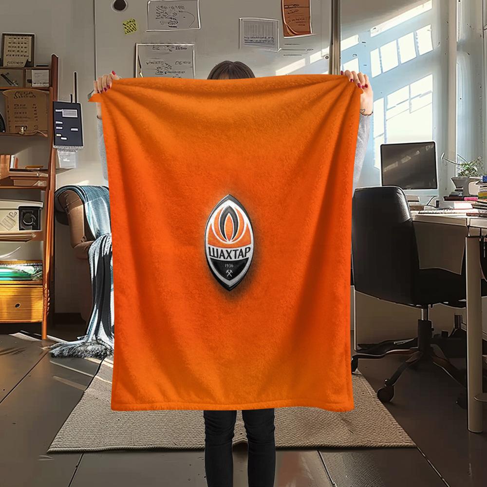 ФК Шахтер Донецк  Плед из фланели с принтом, Высокое качество, Удобный для всех сезонов, Домашний декор, Тепло и комфорт