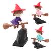 Witch Broomstick Dashboard Drift Ornaments Motion Activated Fun Drift Turn Car Dashboard Decor Mini Dynamic Interactive Automobile Interior