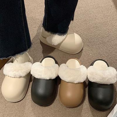 Тапочки для женщин Пушистые Зимние Домашние Водонепроницаемые Обувь Плюшевые Мягкие Хлопковые Тапочки Домашние Для Дома