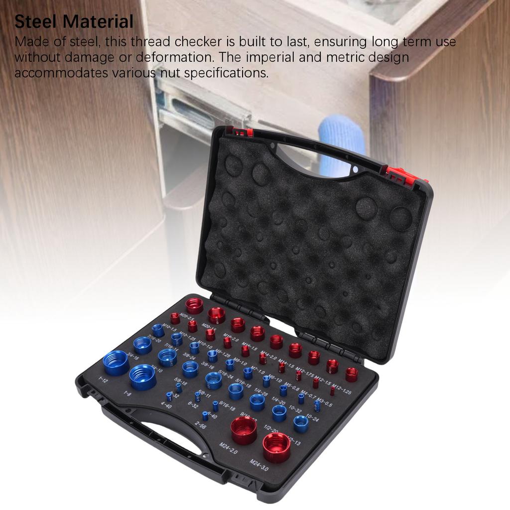 Набор резьбовых калибров для проверки резьбы, имперский и метрический, для механических работ и домашних проектов